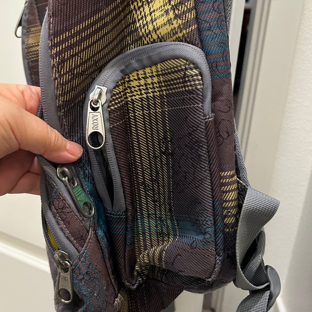 Roxy Multicolor Plaid Backpack - image 8